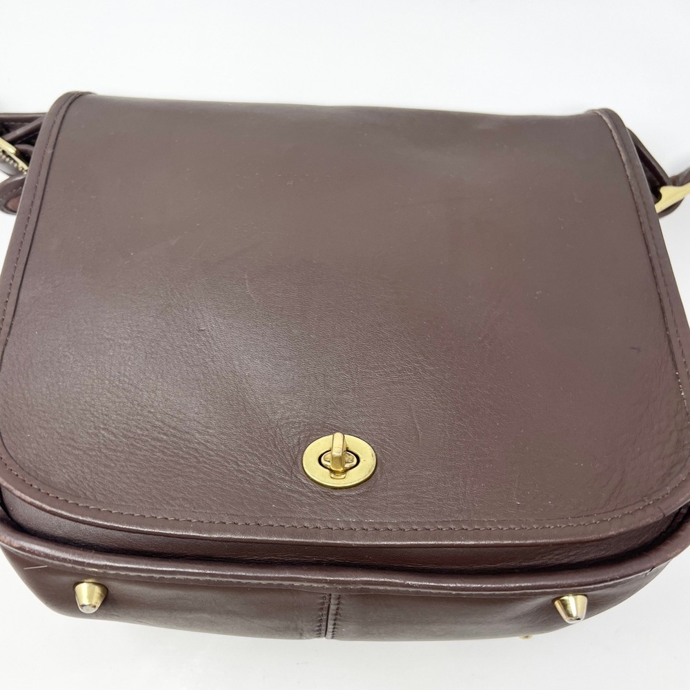 Coach Stewardess Bag Crossbody 9525 Dark Brown Leather Made In USA Vintage - Picture 11 of 13